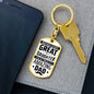 Amazing Dad from Daughter - Graphic Dog Tag Keychain | Father's Day Gift | Birthday Present for Dad | Stocking Stuffer
