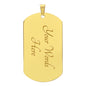 Father and Son, not always EYE to EYE, but always HEART to HEART - Dog Tag with Military Ball Chain Necklace
