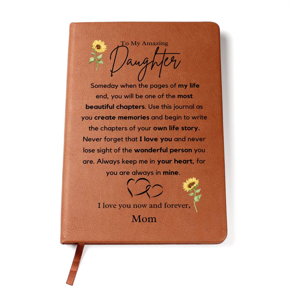 Mom to Daughter Gift - Your Own Life Story Leather Journal