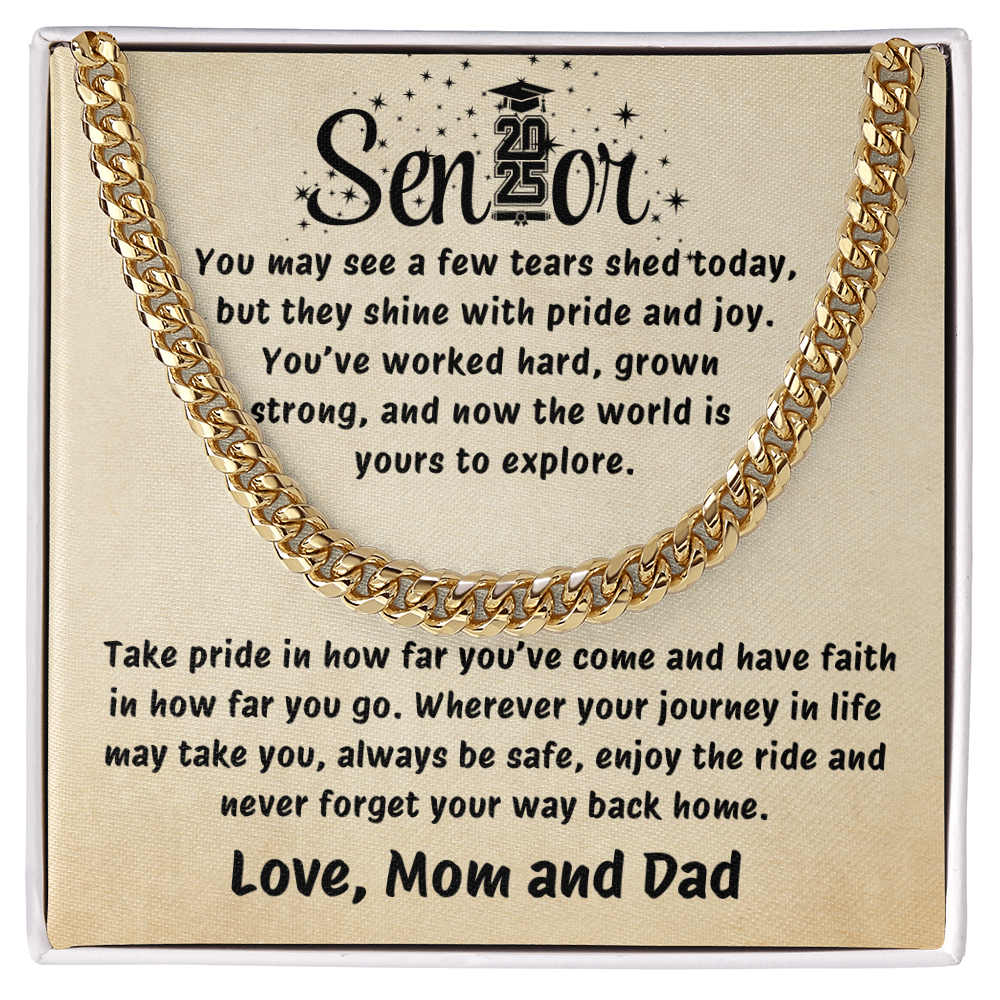 Senior 2025 Cuban Link font pr gold 4.7.25