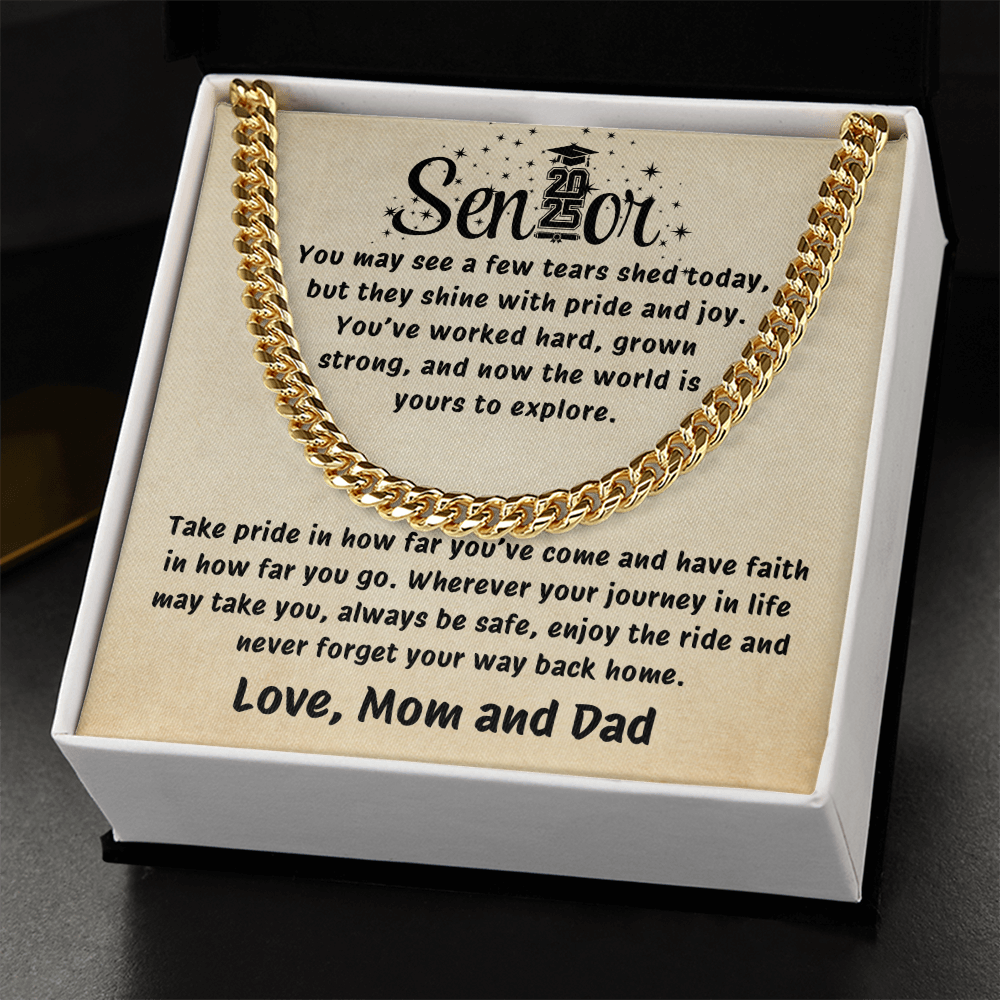 Senior 2025 Cuban Link font pr gold 4.7.25
