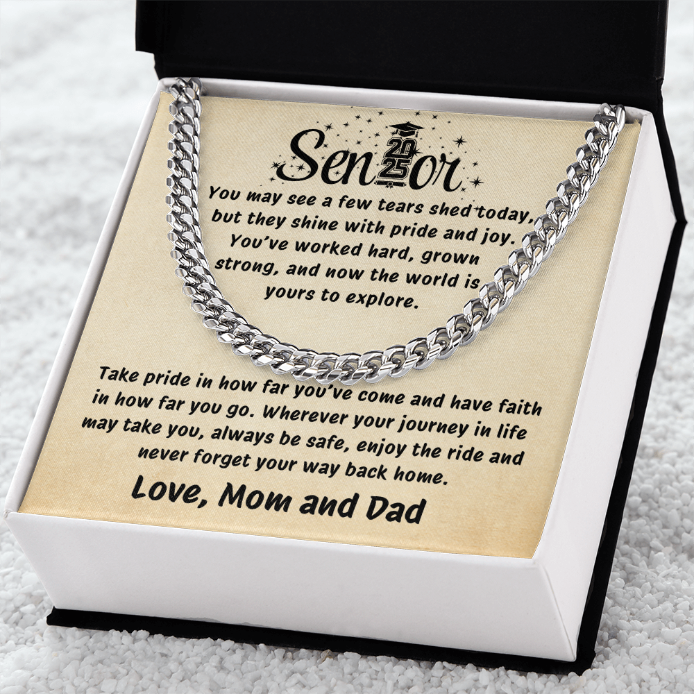 Senior 2025 Cuban Link font pr gold 4.7.25