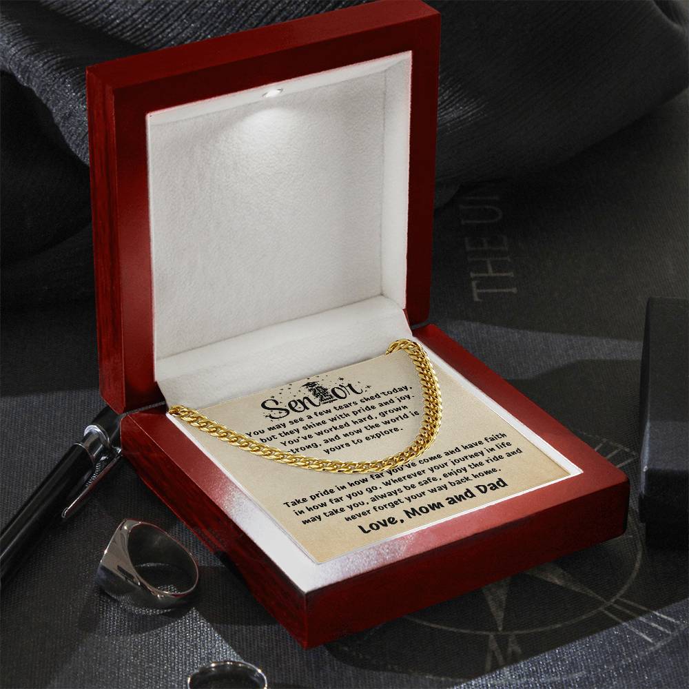 Senior 2025 Cuban Link font pr gold 4.7.25