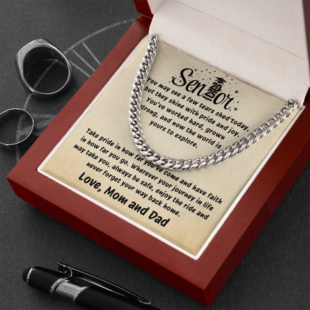 Senior 2025 Cuban Link font pr gold 4.7.25