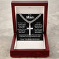 My Man Custom Engraved Stainless Steel Cross Necklace