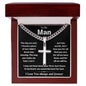 My Man Custom Engraved Stainless Steel Cross Necklace