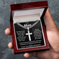 My Man Custom Engraved Stainless Steel Cross Necklace