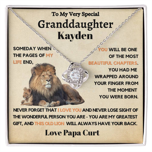To Kayden, Love Papa Curt