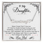 To Daughter from Dad, Never Forget I Love You, Personalized Name Heart Necklace