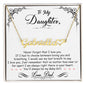 To Daughter from Dad, Never Forget I Love You, Personalized Name Heart Necklace