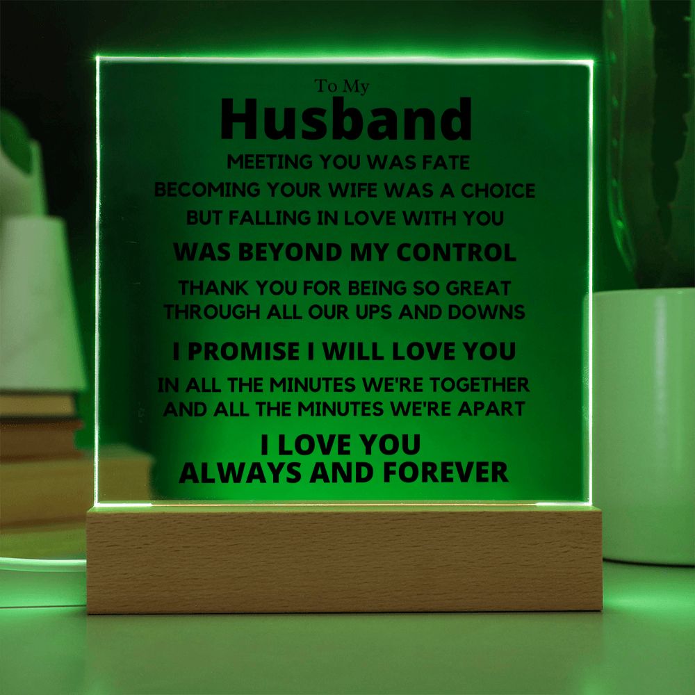 Gift for Husband "Meeting You was Fate" Acrylic Plaque: A Touching and Exclusive Keepsake