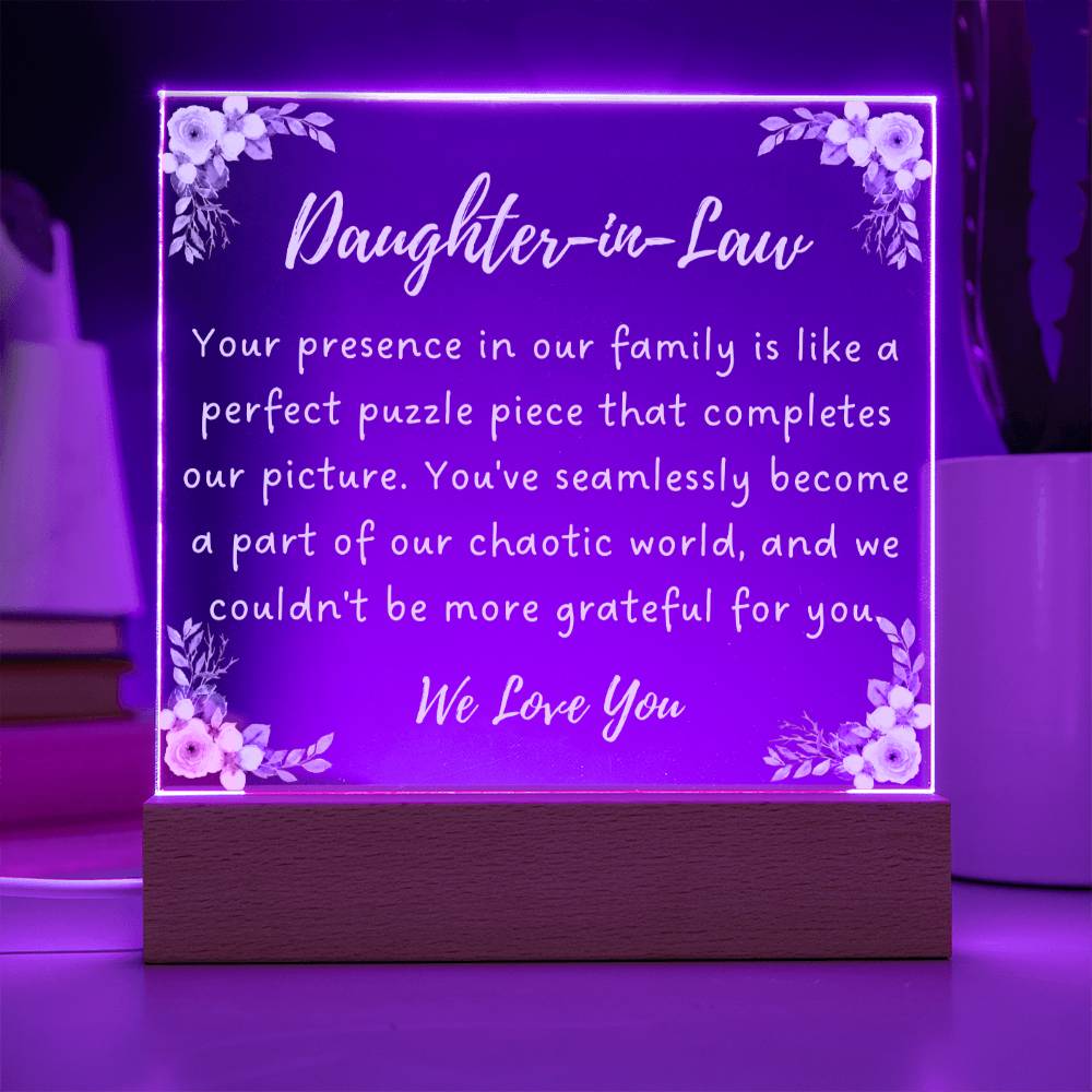 Daughter-in-Law Gift, You Complete Our Family