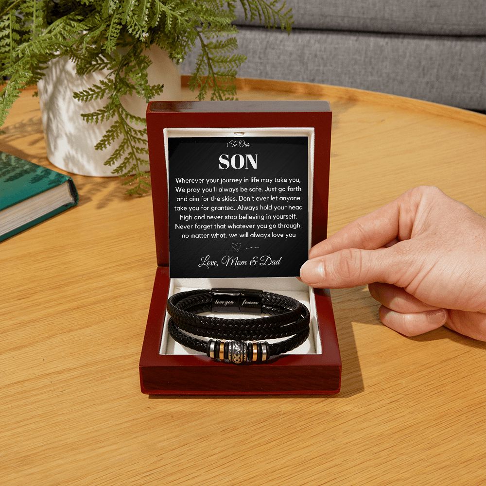 Son journey Bracelet MC, blk Love you forever Bracelet TEMPLATE