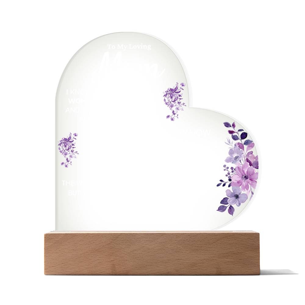 To Mom from Son, Personalized Acrylic Art Display