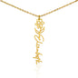 Customized Birth Flower Name Necklace