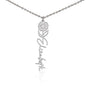 Customized Birth Flower Name Necklace