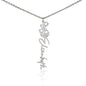 Customized Birth Flower Name Necklace