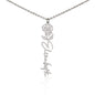 Customized Birth Flower Name Necklace