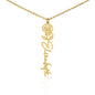 Customized Birth Flower Name Necklace