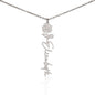 Customized Birth Flower Name Necklace