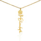 Customized Birth Flower Name Necklace