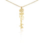 Customized Birth Flower Name Necklace