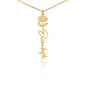 Customized Birth Flower Name Necklace