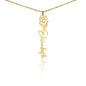 Customized Birth Flower Name Necklace