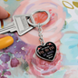 Not Always Eye to Eye, but always Heart to Heart - Heart Keychain with Engraving option