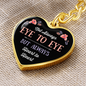 Not Always Eye to Eye, but always Heart to Heart - Heart Keychain with Engraving option