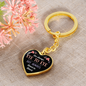 Not Always Eye to Eye, but always Heart to Heart - Heart Keychain with Engraving option