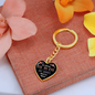Not Always Eye to Eye, but always Heart to Heart - Heart Keychain with Engraving option