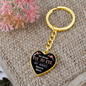 Not Always Eye to Eye, but always Heart to Heart - Heart Keychain with Engraving option