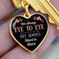 Not Always Eye to Eye, but always Heart to Heart - Heart Keychain with Engraving option