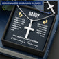 To Daddy, I May Just be a Bump - Personalized Cross Necklace
