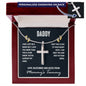 To Daddy, I May Just be a Bump - Personalized Cross Necklace