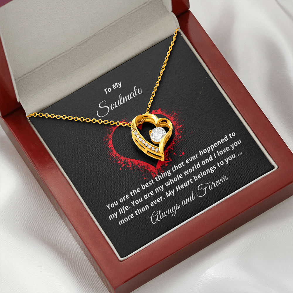 To My Soulmate, My heart belongs to you - Forever Love necklace