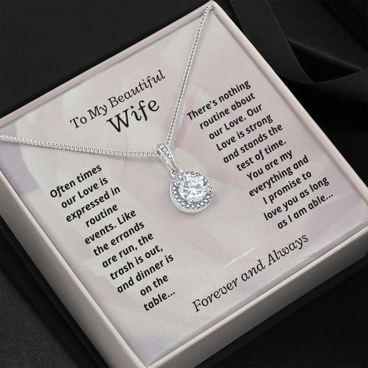 To My Wife, Our Love is Strong - Eternal Hope necklace, pl rs