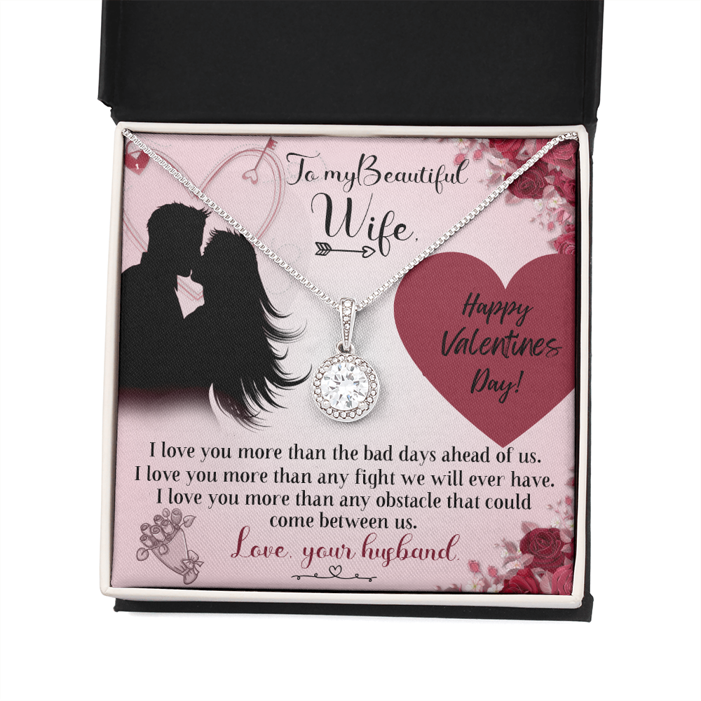 To My Beautiful Wife, Happy Valentine's Day - Eternal Hope necklace
