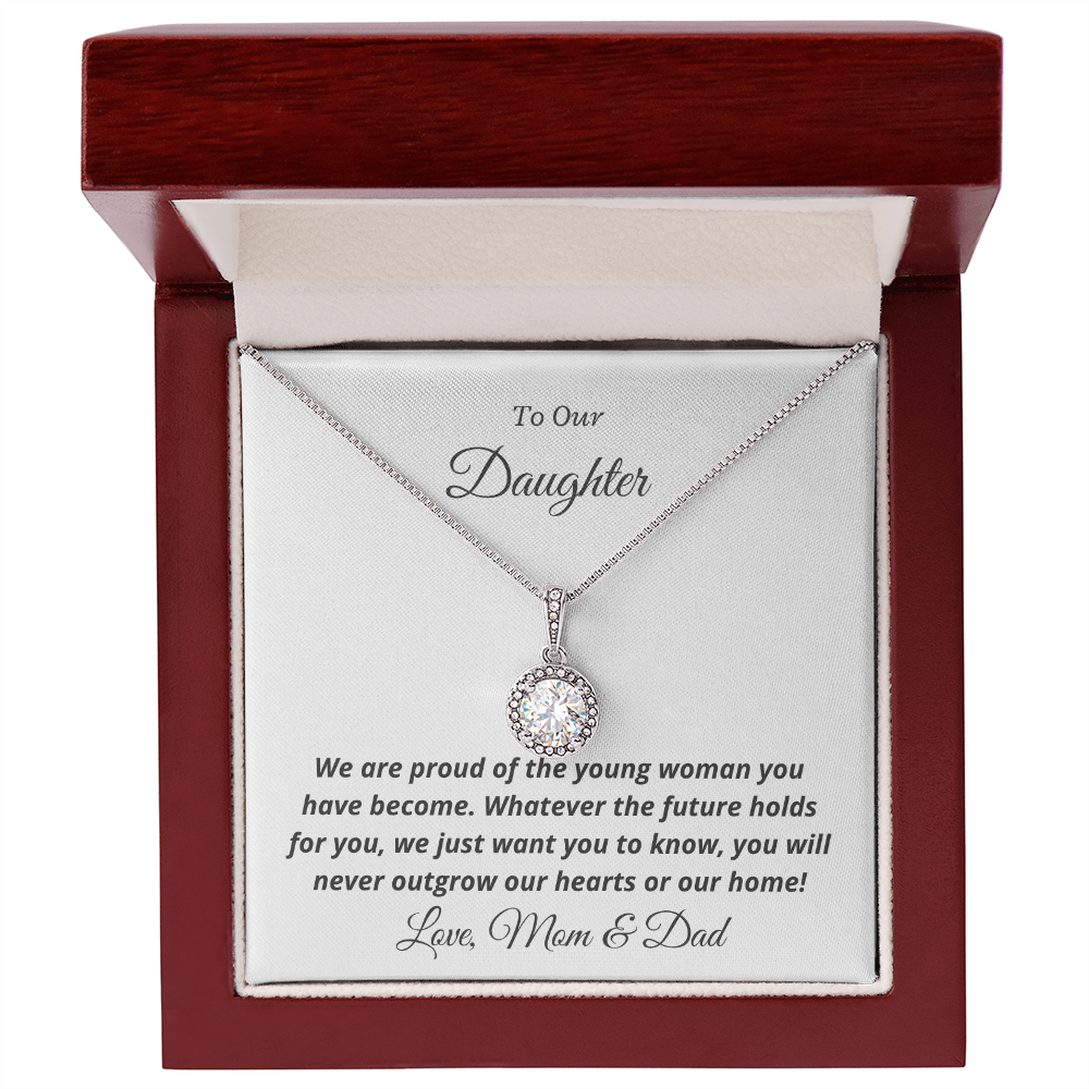 To Our Daughter, You'll never outgrow our hearts - Eternal Hope Necklace | Graduation | Engagement | Moving Out | New Home