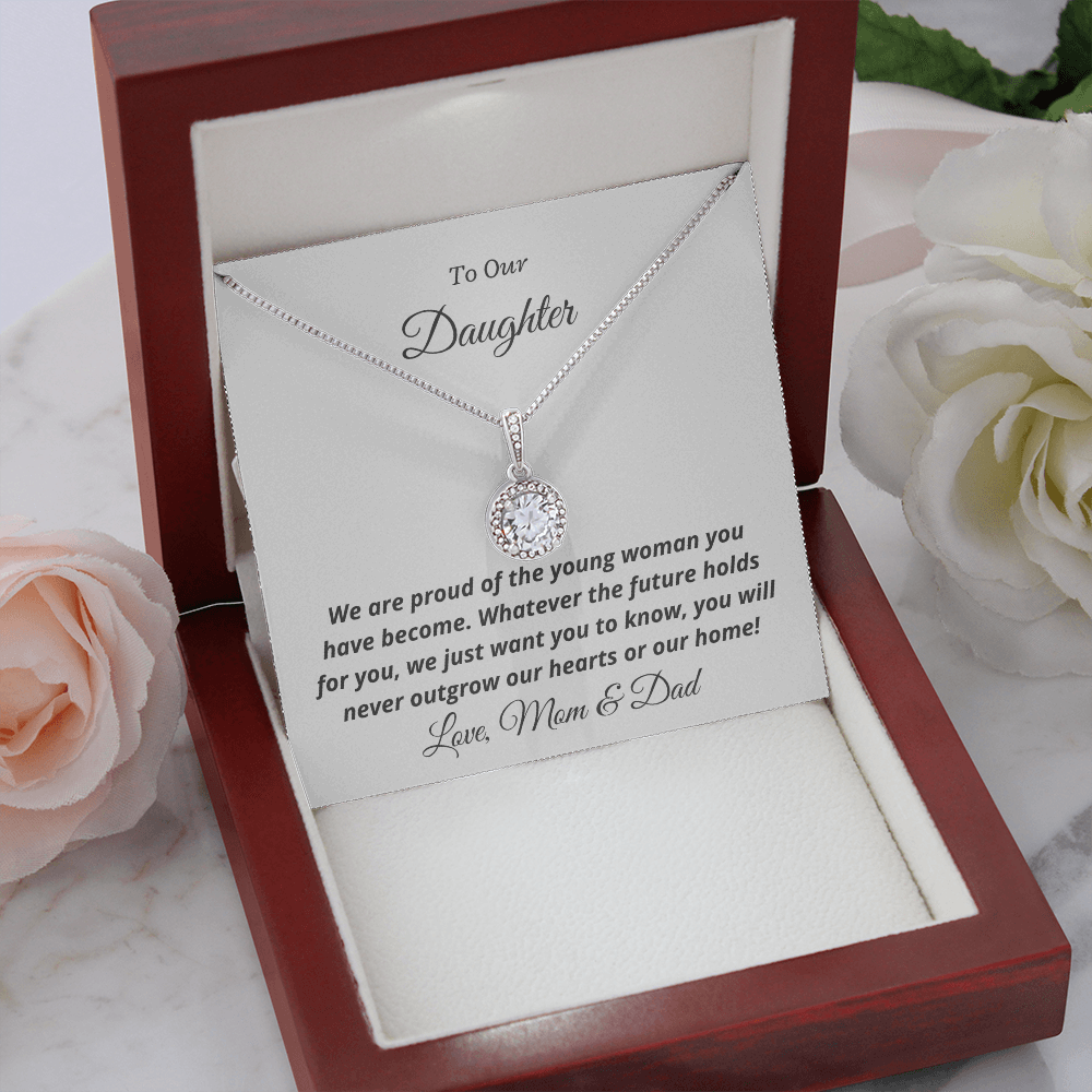 To Our Daughter, You'll never outgrow our hearts - Eternal Hope Necklace | Graduation | Engagement | Moving Out | New Home