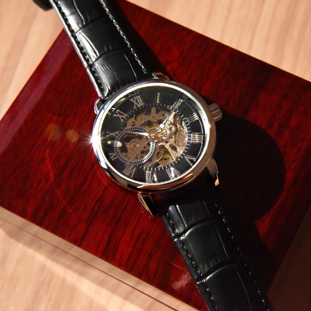 Son, Congratulations on Your Graduation - Men's Openwork Watch | Gift for Son | Graduation Gift for Son, hgs011