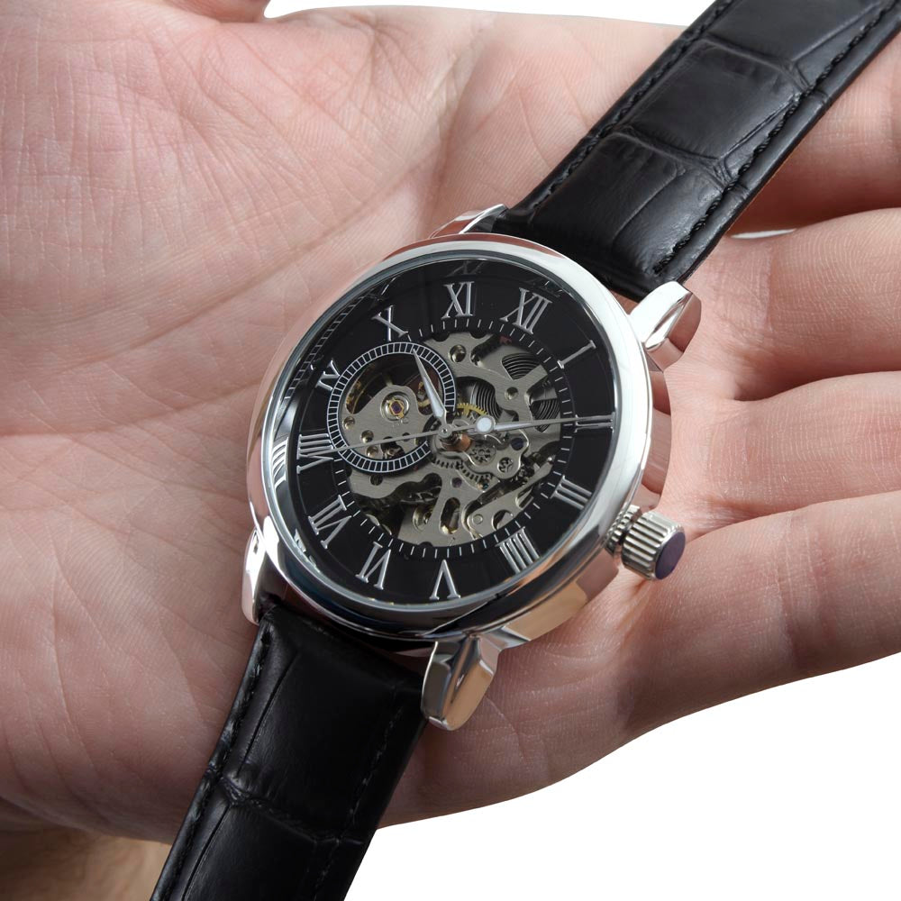 Grandson, Always remember, Love Grandma - Openwork Skeleton Watch, hgs038