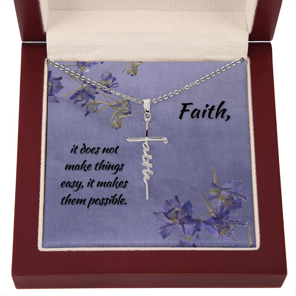 Faith Cross Necklace, It Makes Things Possible