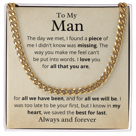 My Man, We Saved the Best For Last - Cuban Link Chain, hgs012.1.1