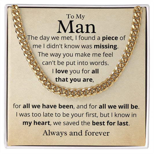 My Man, Best for Last, Cuban Link Chain