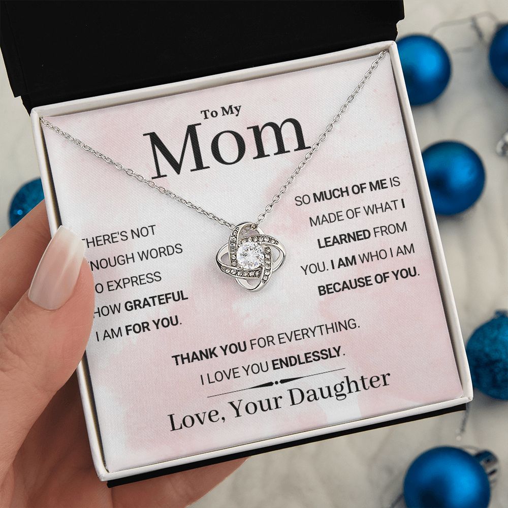 Mom, I love you endlessly, from daughter | soft pink clouds