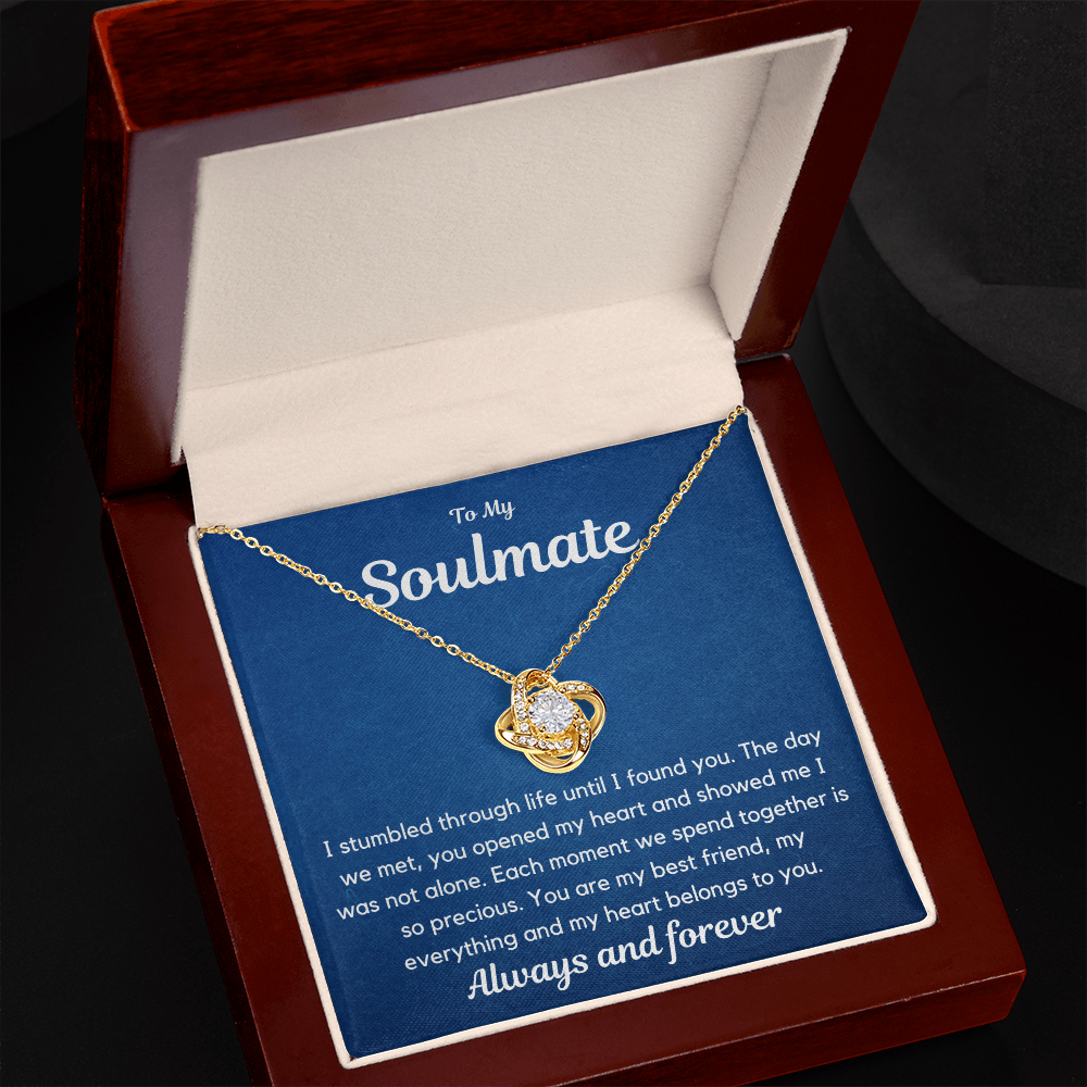 My Soulmate, my Everything - Love Knot Necklace, hgs026.1