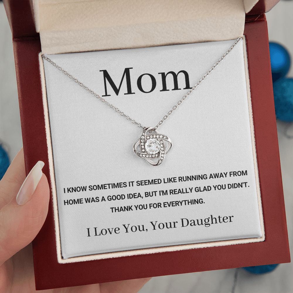 mom love knot necklace gift