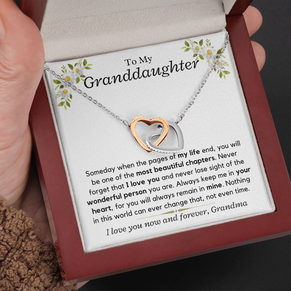 To My Granddaughter, Love Grandma - Necklace Gift Set
